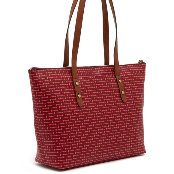 NWT Fossil Jayda Tote in Cabernet - Picture 2 of 4